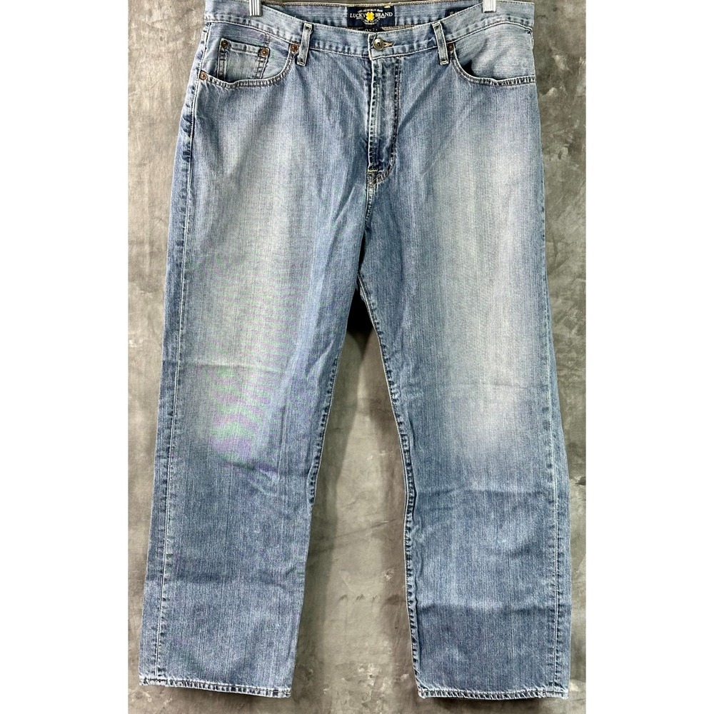 Lucky Brand Men's Faded Wash 181 Relaxed Straight Leg Jeans sz 40 x 32 (15981)